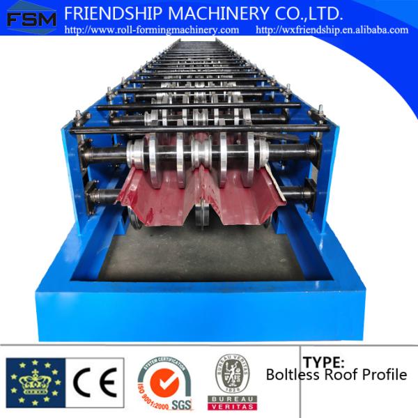 PLC Control 0.6-1.0MM Thickness Color Steel Roof Panel Roll Forming Machine Used 1000MM Coil