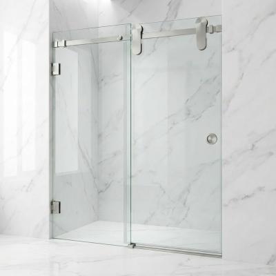 Stainless Steel Shower Glass Door Sliding Accessories Frameless Glass Sliding Door System