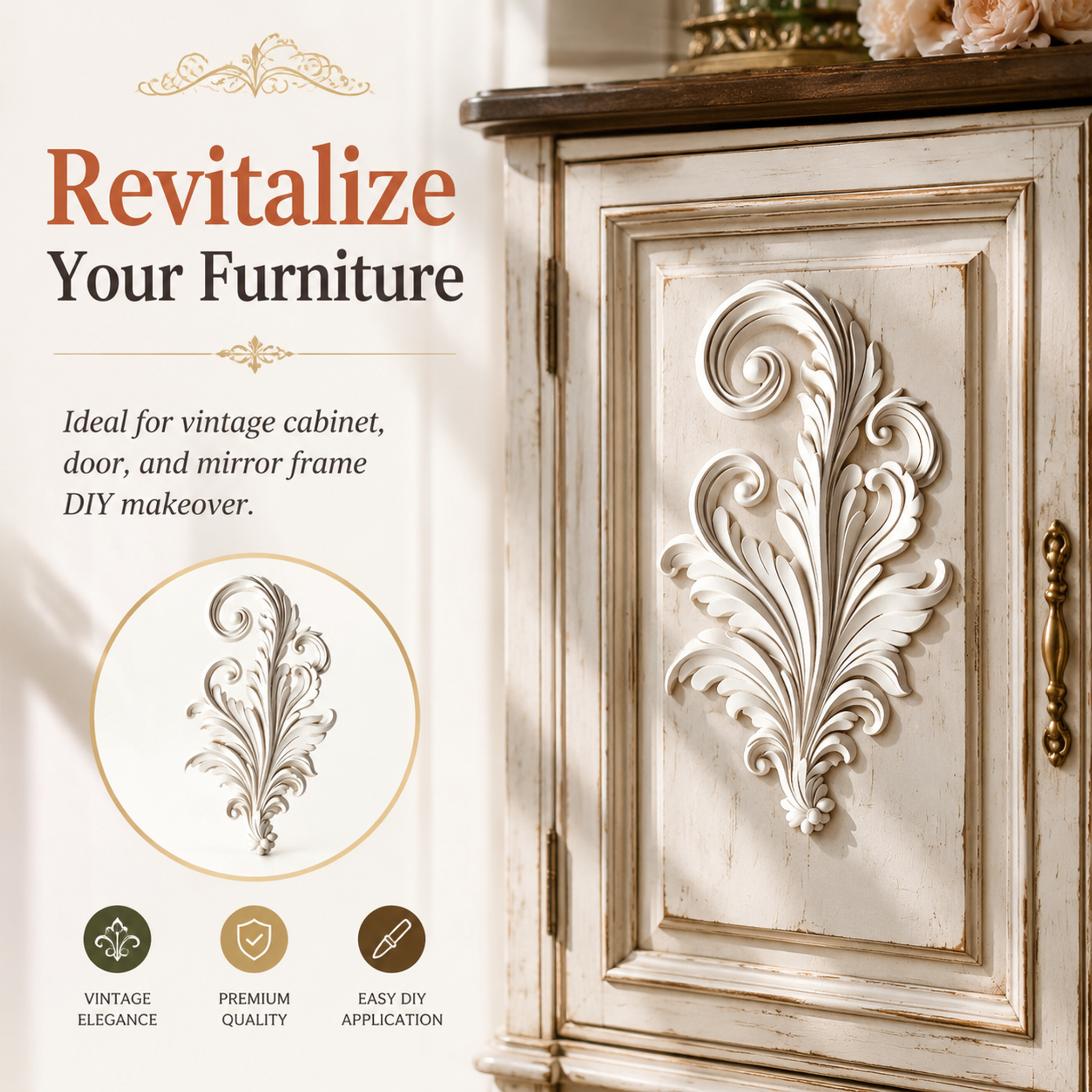 Baroque Acanthus Leaf Sculpture Decorative Furniture 3d Sculpting For 3d Printing