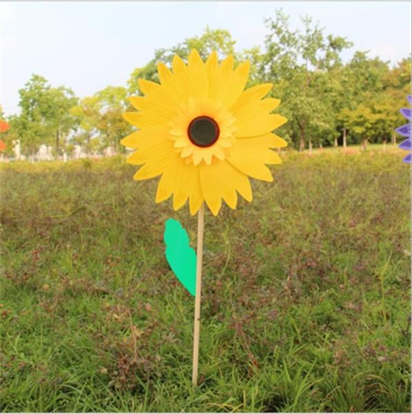 Outdoor sunflower ornaments decoration wooden garden stake