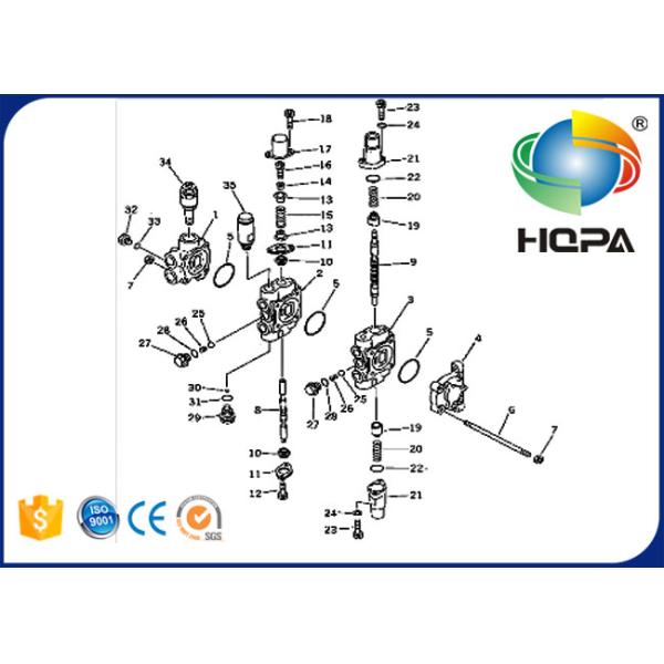 709-32-13102KT 709-32-13102 Main Control Valve Seal Kit For Komatsu PC30-7 PC25-1