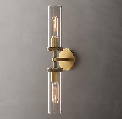 Iluminadores de parede elegante com acabamento de latão para espaços sofisticados