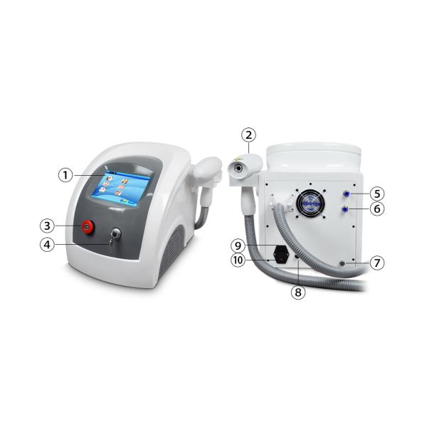 Q Switched Laser Tattoo Removal 3 waves painless portable laser machine Mole removal, tattoo removal, body whitening machine