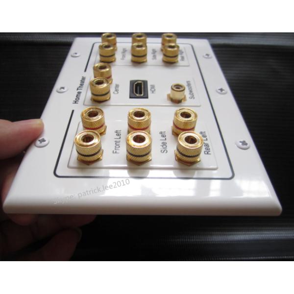 New Quality Multimedia Speaker Plate With HDMI Banana Jack Audio Connector For Theater