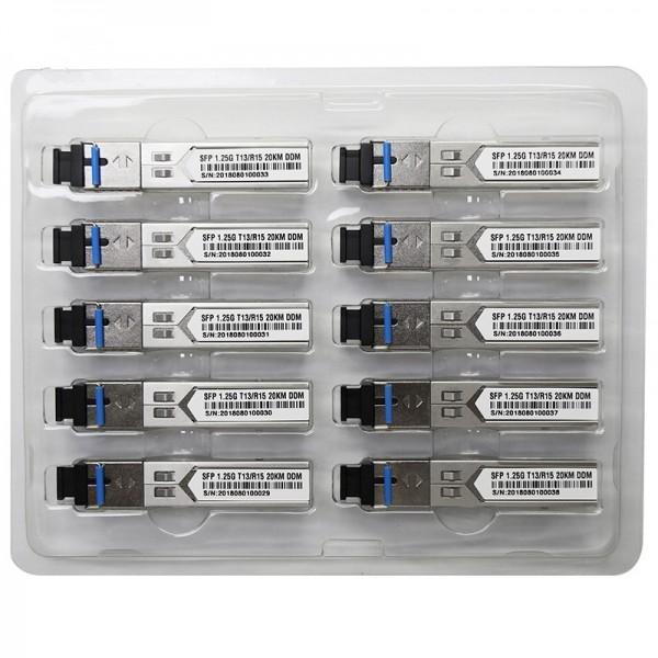 1.25G Bidi Fiber Optic SFP Module SC Connector 20Km Gigabit Optical Transceiver