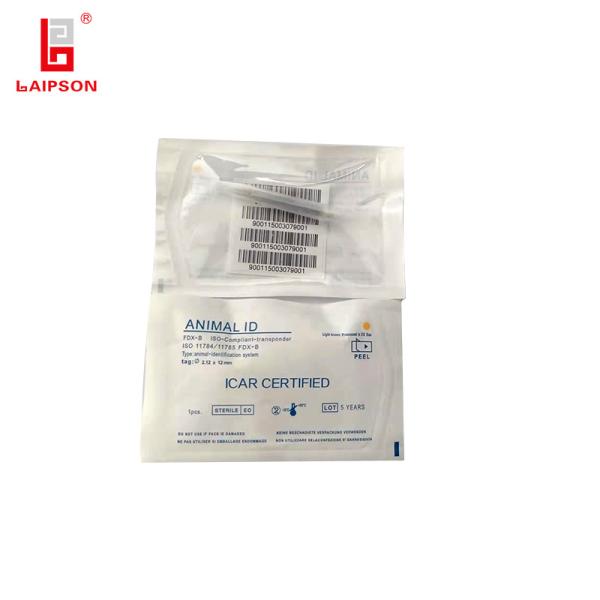 Microchip injetáveis animais da identificação dos cães FDX-B RFID com a seringa ICAR habilitado