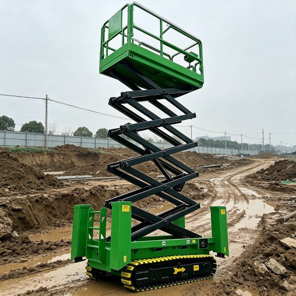 CE Certified Track Scissor Lift Championship Golf Course And Heritage Estate Platform