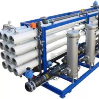 Stainless Steel High Salt Reject Brackish Water Treatment Machine With 60m3/hour Reverse Osmosis Syste
