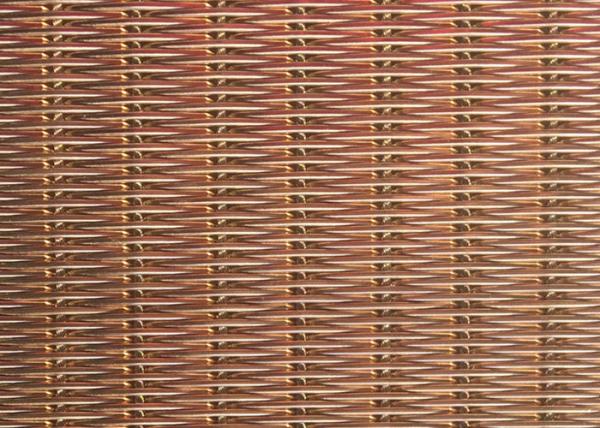 métal flexible tissé architectural Mesh Fabric Free Oil de 12m 1.55mm Rod Pitch