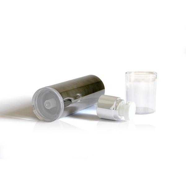 100ml AS Airless Cosmetic Bottles With Silver Luxury Airless Lotion Pump