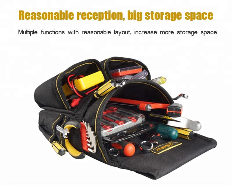 Customized Work Multifunction Plumber Carpenter Organizer Electrician Waist Tool Bag