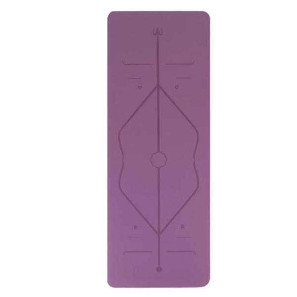 Natural Rubber Yoga Mat, Carved Body position lines Non-Slip Fitness pad Excercise Pad