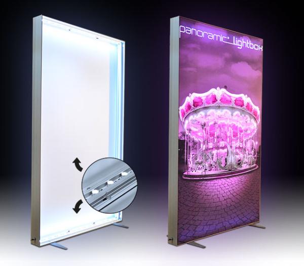 Free Standing LED Indoor Fabric LED Light Box For Hotel / Shopping Mall