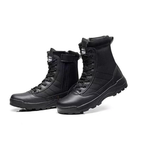 Bottes de combat pour la randonnée en suède de vache Bottes d'alpinisme en caoutchouc durable