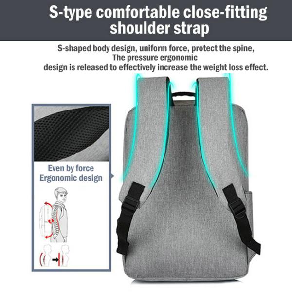 Anti Theft USB Fashionable Laptop Backpack For Men And Women