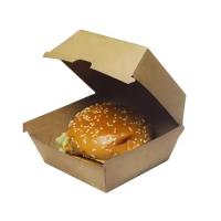 Custom Order Accepted Food Grade Kraft Burger Box for Eco-Friendly Fast Food Packaging