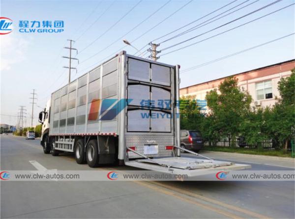 Caminhão do transporte animal das unidades de Dongfeng 8X4 120 da liga de alumínio