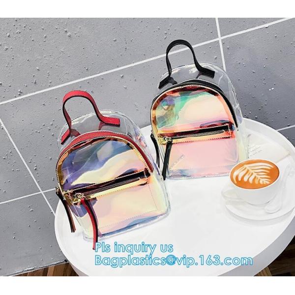 Promotion school waterproof pvc clear backpack for kids, transparent clear pvc backpack, Shoulder Straps Backpack PVC To