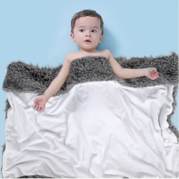Eco-Friendly Baby Blanket For Sublimation 100% Polyester Double Layer Sherpa Plush Sublimation Throw