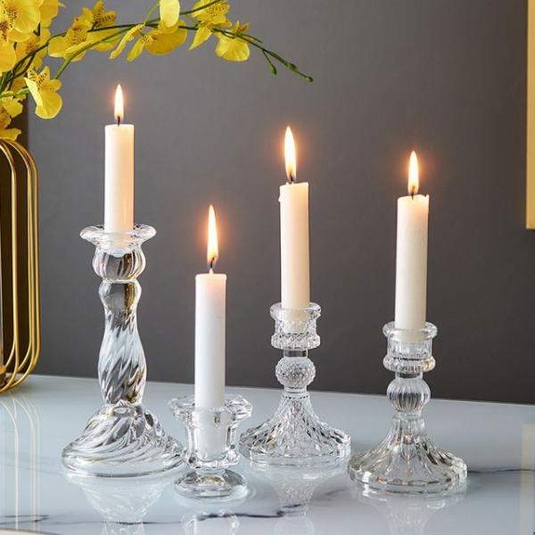 Customized Classic Lead Free Crystal Candle Holder for Party Decoration