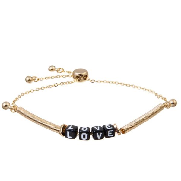 Любовное письмо цепных браслетов золота Boho розовое отбортовывает регулируемое Hypoallergenic