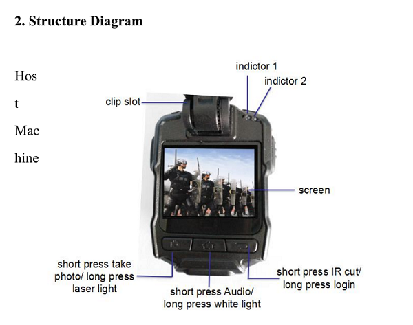 Câmera impermeável IP67 do corpo de Wifi, material gasto do ABS das câmaras de vigilância do corpo