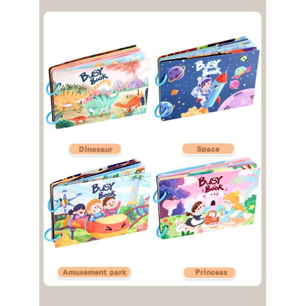 Montessori Baby Enlightenment Educational Busy Book Sticker Book Toy Cross-border Children's Quiet Small Sticky Book