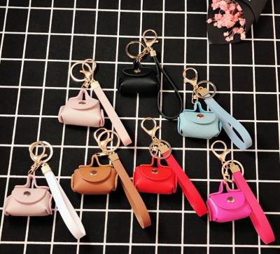 Korean PU Leather Keychain Bag Key Pendant Leather Key Chain