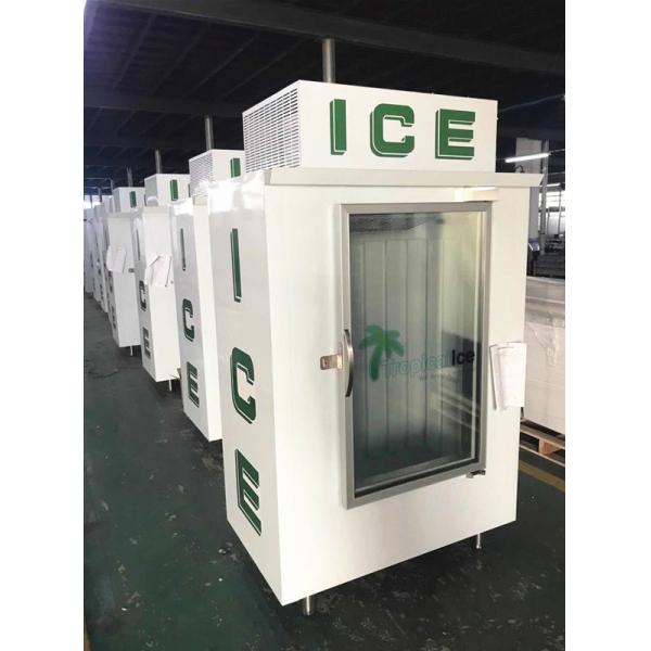 R404a commercial ice cooler indoor gas station bagged ice storage bin