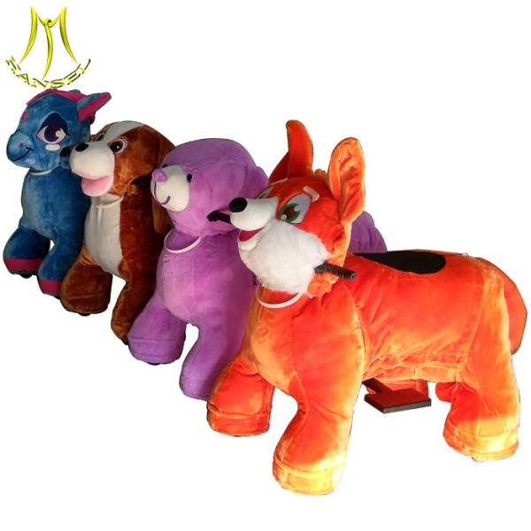 Hansel coin operated ride animal scooter and battery operated motorized animal plush with kids ride on animal robot