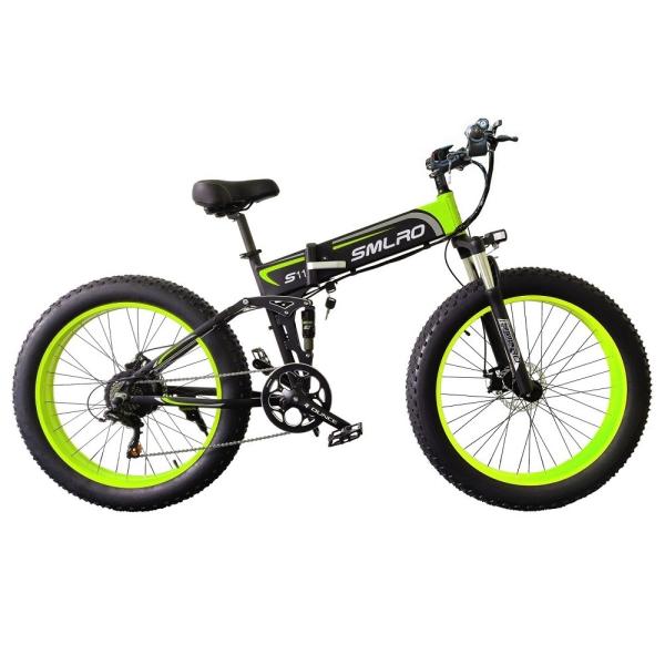 SMLRO S11 26x4.0 inch Fat Tire Folding E-Bike 1000W Motor 10.4AH Lithium Battery Electric Bike Drop Shipping Available