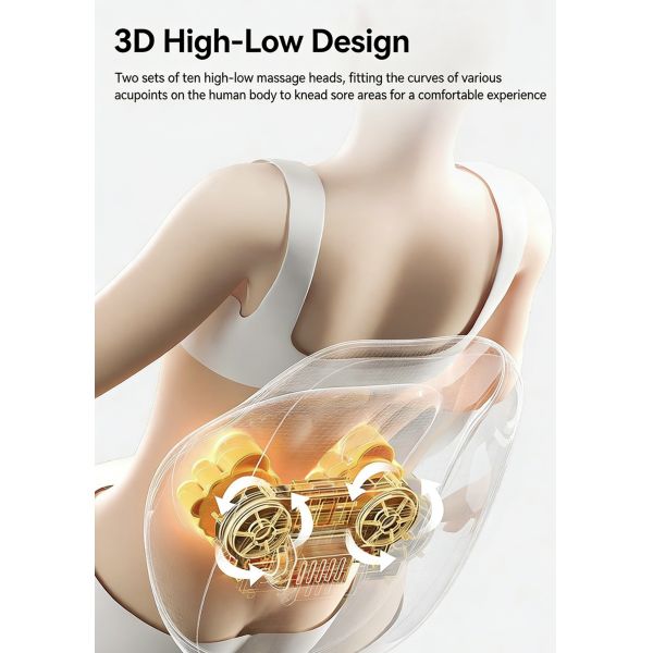 MechMassage Pillow with Kneading Massage Suitable for use on multiple areas such as the neck shoulders and back massage feels more realistic mimicking human hand kneading