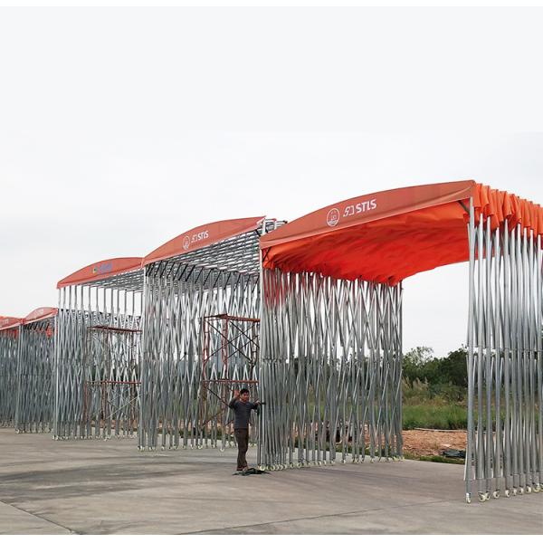 Galvanized Steel Frame Tarpaulin Canopy for Stretching Push and Pull Car Parking Tent