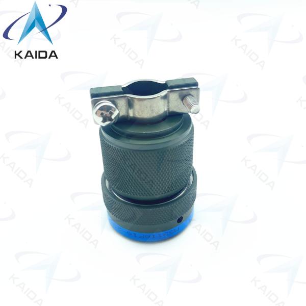 Enchufe recta MIL-DTL-26482 Serie I con accesorio de abrazadera de cable MS3116F16-23S Cadmio verde oliva 23 alfileres femeninos