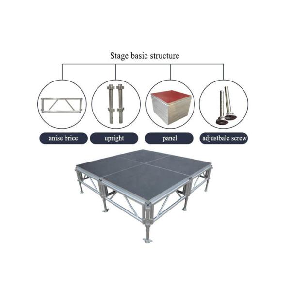 Portable Aluminum Stage Platform With Adjustable Height For Outdoor Events And Shows