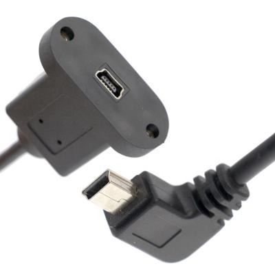 Fermeture à vis à angle droit de 90 degrés, mâle à femelle, câble d'extension mini-paneau USB