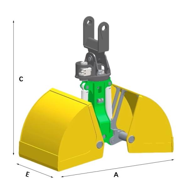 High Performance Durable Crane Grab Bucket Excavator Grab Bucket For Efficient Material Handling