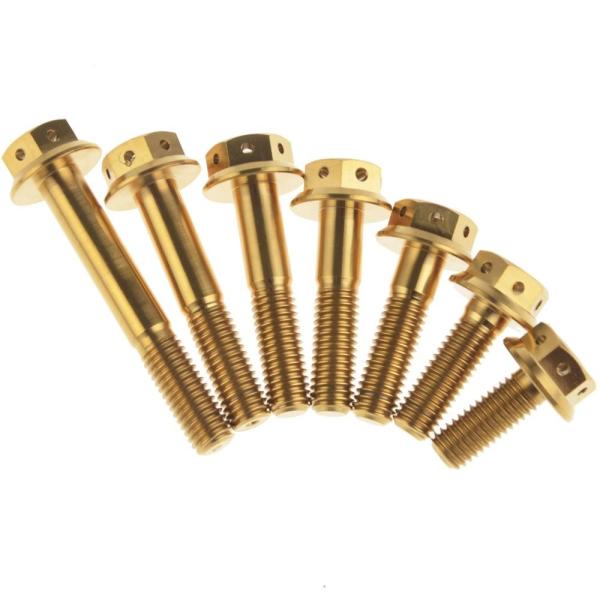 DIN6921 Factory Direc Anodized M8x30mm Flange Bolt Hex Flange Head Titanium Bolt Automotive Flange Bolts