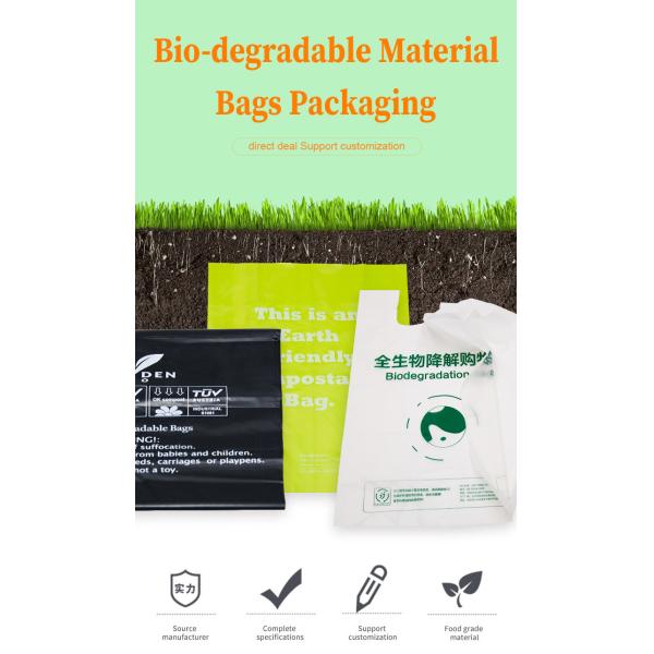 Gravnre Printing Plastic Packaging Bag Biodegradable Corn Starch Poly Bags