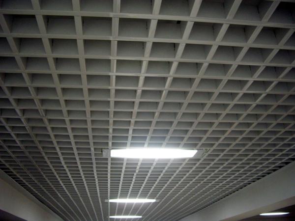 Waterproof Sound Absorption Aluminum Grid Ceiling For Metro Station