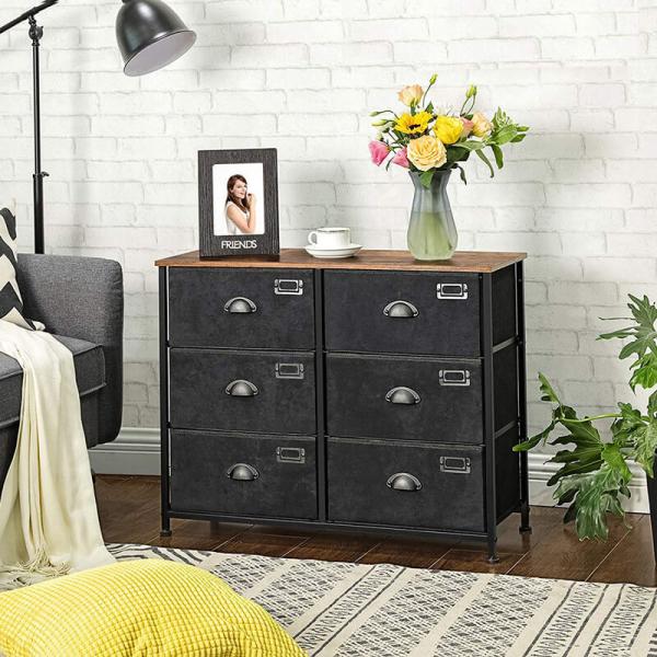 Fabric Drawer Dresser for Sale, Drawer Dresser for Bedroom, Industrial Style Drawer Dresser, Chest of Drawer, ULVT23H