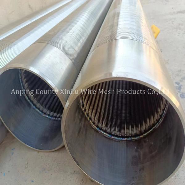 Tubo de controle de areia de aço inoxidável de arame farpado 1000psi Pressão 0,080 Slot contínuo