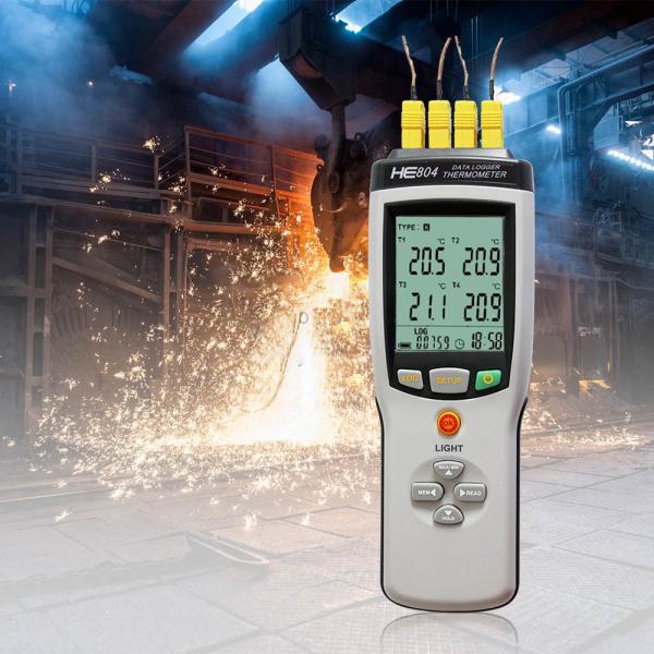 Termômetro Handheld do par termoelétrico com canais da medição/exposição do dobro