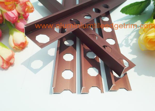 10mm Aluminium Tile Edge Trim   ,  Straight Edge Bathroom Outside Tile Corner Trim