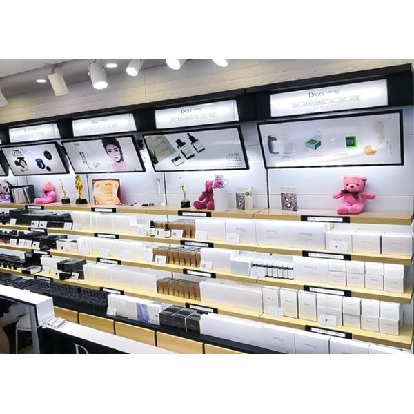 Modern Cosmetic Display Showcase , Fashionable Makeup Display Cabinet