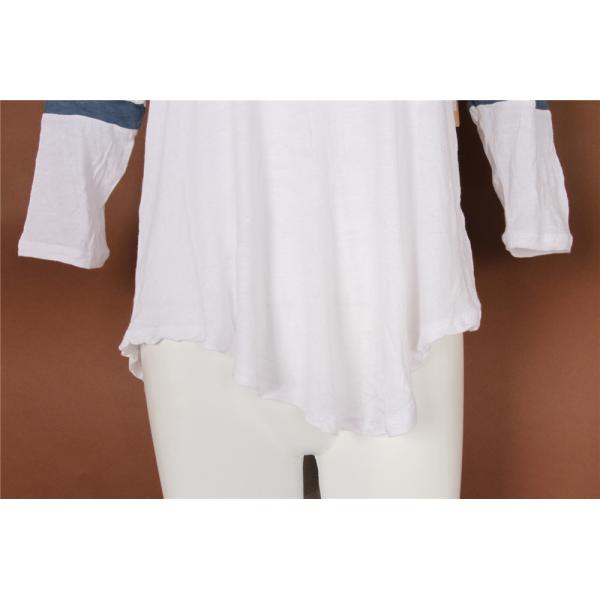 1/2 Sleeve Ladies Raglan Sleeve T Shirts 95% Rayon 5% Spandex