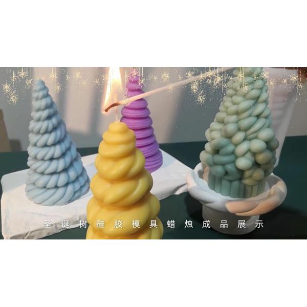 Molde de Navidad de silicona para bricolaje vela de cera jabón arte de artesanía pastel de chocolate decoración del hogar