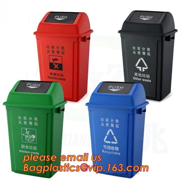 240liter plastic trash bin / waste bin, Eco-Friendly Feature and Outdoor Usage plastic garbage bin with pedal liners