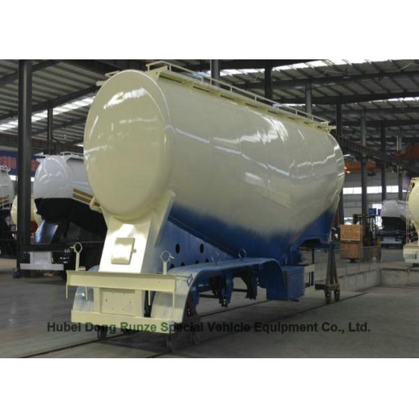 V Shaped Cement Powder Tanker Transport Trailer With Diesel Engine Air Compressor