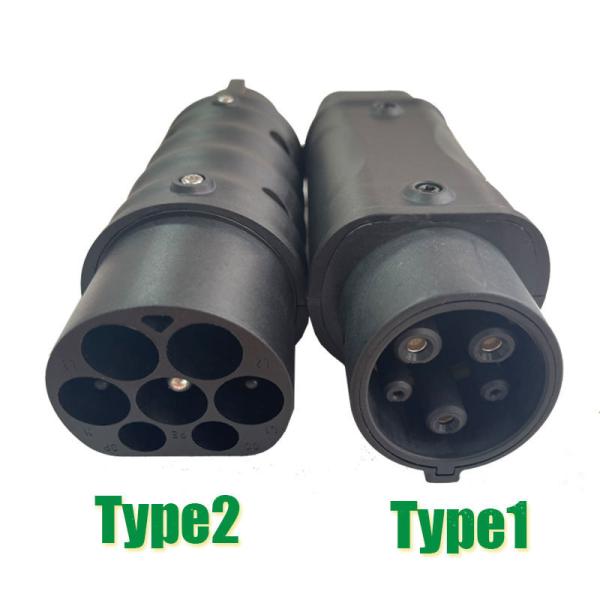 Type2 To Type1 Electric Cars Charger Converters 32A,EV Charger Adapter AC 250V